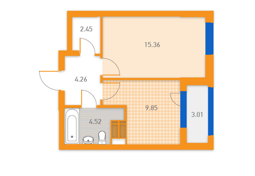 1-комнатная 39.45 м² в ЖК SOLAR CITY от 21 500 грн/м², Киев