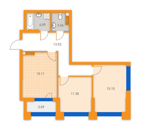 2-кімнатна 64.88 м² в ЖК SOLAR CITY від 19 000 грн/м², Київ