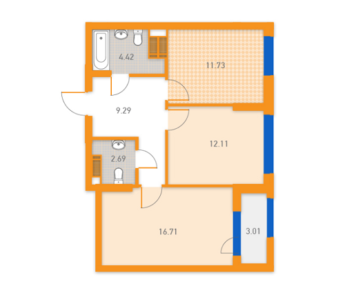 2-комнатная 59.96 м² в ЖК SOLAR CITY от 19 000 грн/м², Киев