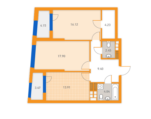 2-комнатная 75.67 м² в ЖК SOLAR CITY от 19 000 грн/м², Киев