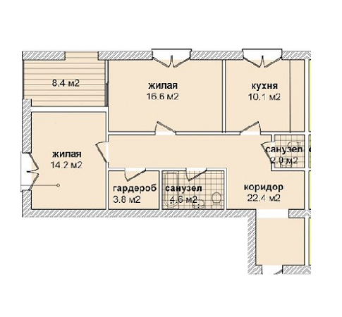 2-кімнатна 77.9 м² в Резиденція Парк-Хаус від 41 700 грн/м², Харків