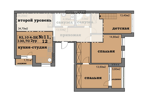 5+ комнат 130.7 м² в ЖК Клеменова Дача от 20 450 грн/м², Харьков