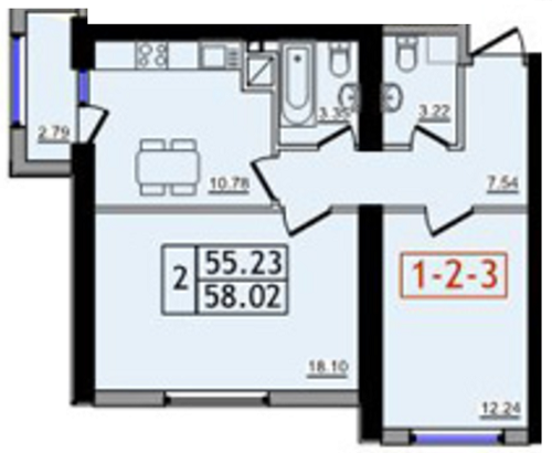 2-комнатная 58.02 м² в ЖК Тридцатая жемчужина от 15 900 грн/м², с. Крыжановка