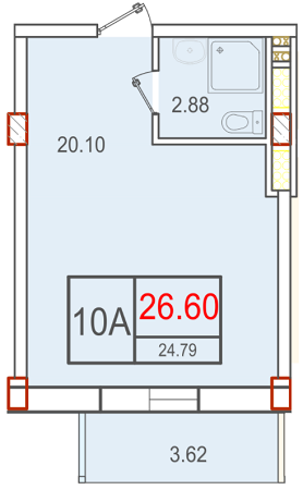 1-комнатная 26.6 м² в ЖК Smart от 15 760 грн/м², с. Крыжановка