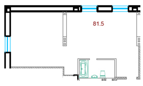 2-комнатная 81.5 м² в КД Лион от застройщика, Одесса