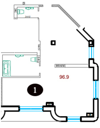 2-кімнатна 96.9 м² в КБ Ліон від забудовника, Одеса