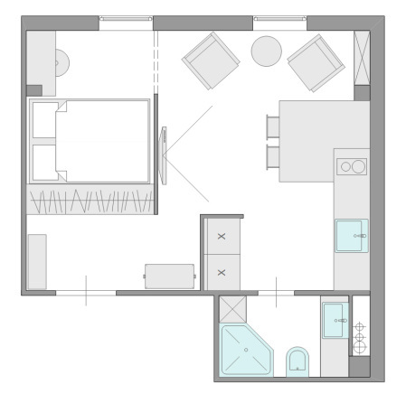 1-комнатная 27.6 м² в ЖК Ясный от 10 800 грн/м², с. Ясногородка