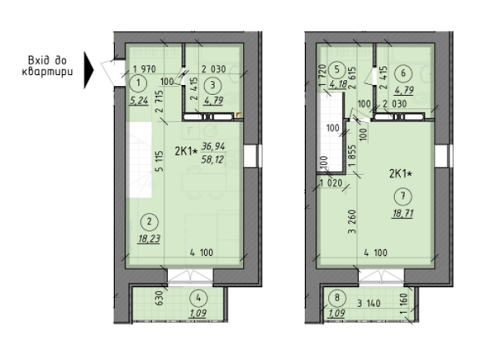 5+ кімнат 58.12 м² в ЖК Start Life від 12 150 грн/м², м. Вишгород