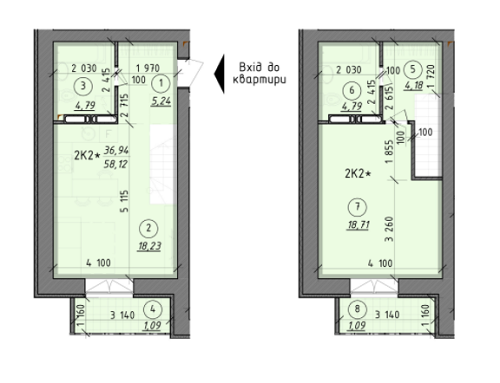 5+ комнат 58.12 м² в ЖК Start Life от 12 150 грн/м², г. Вышгород