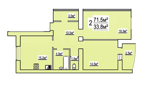 2-кімнатна 71.5 м² в ЖК на вул. Бориса Луговського, 10 від 10 900 грн/м², Чернігів