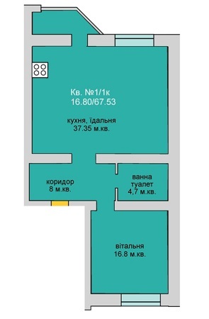 1-комнатная 67.8 м² в ЖД Липинський от 14 500 грн/м², с. Липины