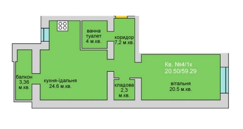 1-кімнатна 59.29 м² в ЖБ Липинський від 14 500 грн/м², с. Липини