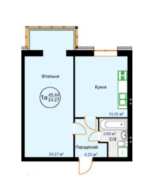 1-комнатная 45.44 м² в ЖК Затишна Фазенда от 8 390 грн/м², пгт Стрижавка