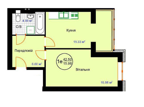 1-комнатная 42.5 м² в ЖК Затишна Фазенда от 8 390 грн/м², пгт Стрижавка