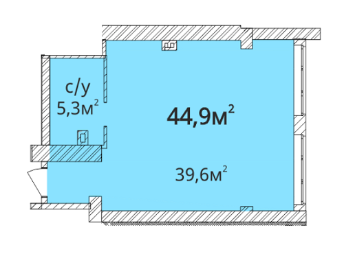 1-кімнатна 44.9 м² в ЖК Оріон від 19 690 грн/м², Одеса