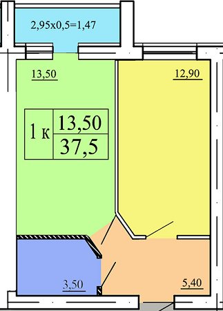1-кімнатна 37.5 м² в ЖК Академквартал-3 від 10 000 грн/м², м. Ірпінь