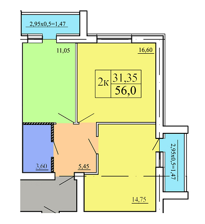 2-комнатная 56 м² в ЖК Академквартал-3 от 10 000 грн/м², г. Ирпень