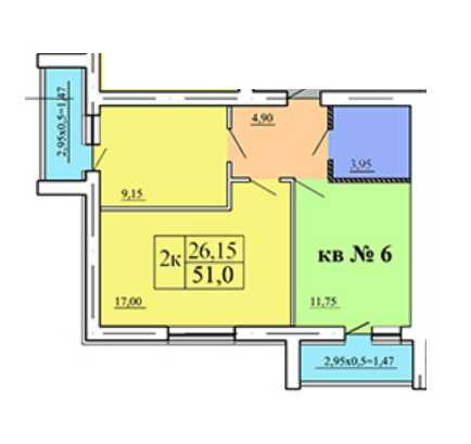 2-кімнатна 51.1 м² в ЖК Академквартал-3 від 10 000 грн/м², м. Ірпінь