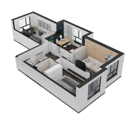 3-комнатная 66.9 м² в ЖК Graphité от 19 000 грн/м², г. Борисполь