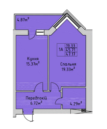 1-кімнатна 47.17 м² в ЖК на Німецькому озері від 8 200 грн/м², с. Загвіздя