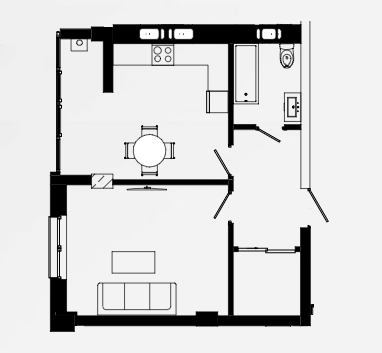 1-комнатная 45 м² в ЖК Comfort Park от 24 000 грн/м², Ивано-Франковск