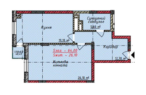 1-комнатная 64 м² в ЖК Европейский квартал от 20 950 грн/м², Черновцы