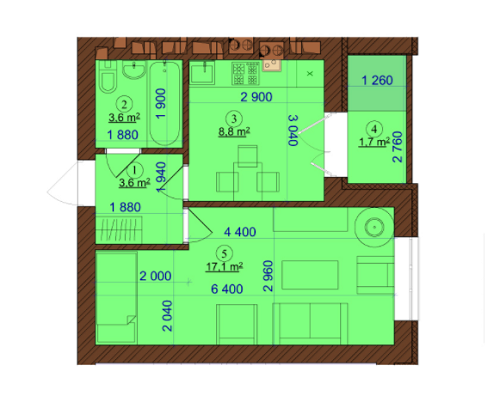 1-кімнатна 34.8 м² в ЖК Барвіха від 16 000 грн/м², м. Ірпінь