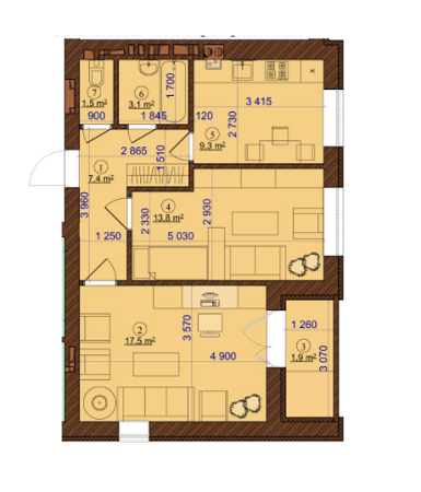 2-комнатная 54.5 м² в ЖК Барвиха от 16 000 грн/м², г. Ирпень