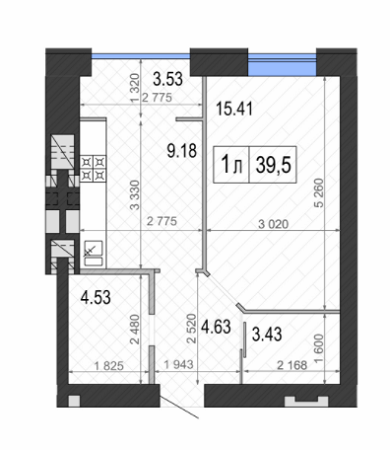 1-кімнатна 39.5 м² в ЖК Контраст 2-й сезон від 12 500 грн/м², м. Ірпінь