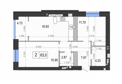 2-комнатная 63 м² в ЖК Контраст 2-й сезон от 12 000 грн/м², г. Ирпень