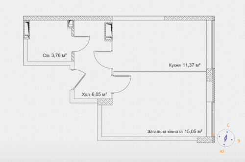 1-кімнатна 36.23 м² в ЖК Синергія 3+ від 11 500 грн/м², м. Ірпінь