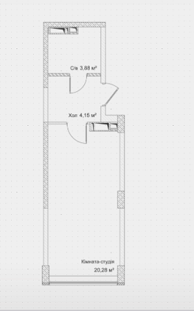 1-комнатная 28.31 м² в ЖК Синергия 3+ от 11 500 грн/м², г. Ирпень