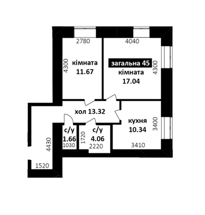 2-комнатная 45 м² в ЖК Капитал 2 от 12 000 грн/м², г. Ирпень