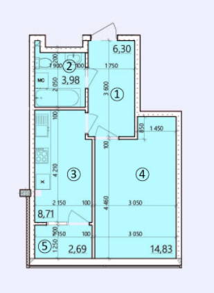 1-комнатная 35.02 м² в ЖК на ул. Светлицкого, 35 от застройщика, Киев