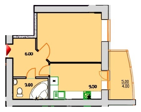 1-кімнатна 39.3 м² в ЖК Сонячна Оселя від 11 900 грн/м², м. Буча