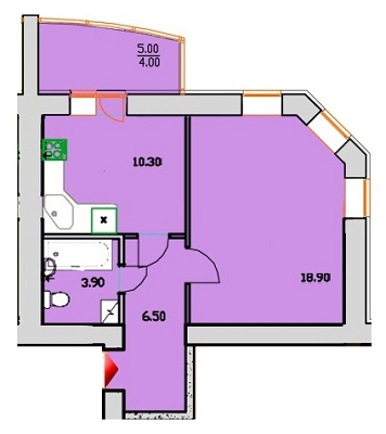 1-кімнатна 43.6 м² в ЖК Сонячна Оселя від 21 000 грн/м², м. Буча