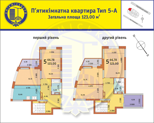 5+ комнат 123 м² в ЖК на ул. Горловская, 215А, 215Б, 215В от застройщика, Киев