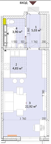 1-кімнатна 36.68 м² в ЖК Нова Англія від 24 230 грн/м², Київ