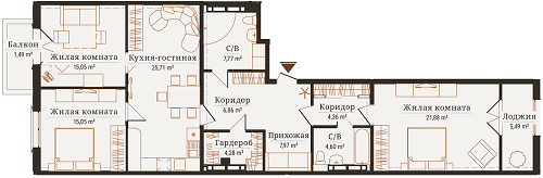 3-комнатная 120.51 м² в ЖК Новая Англия от 24 230 грн/м², Киев
