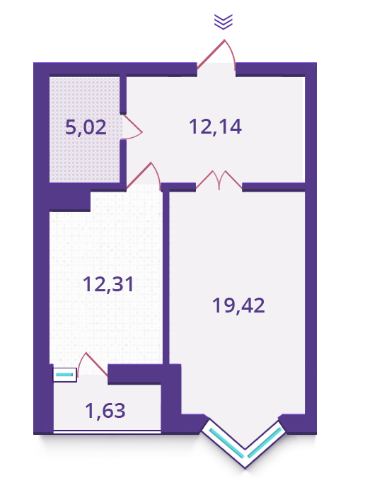 1-кімнатна 50.52 м² в ЖК Верховина від забудовника, Київ