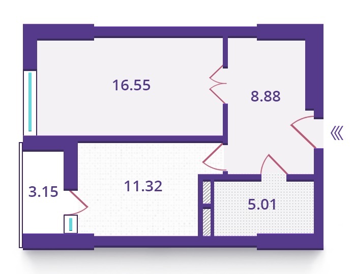 1-комнатная 43.33 м² в ЖК Верховина от застройщика, Киев