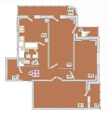 3-кімнатна 97.73 м² в ЖБ Маяк від 11 000 грн/м², смт Пісочин