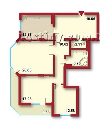 3-комнатная 119.9 м² в ЖД на ул. Каунасская, 2А от 24 300 грн/м², Киев