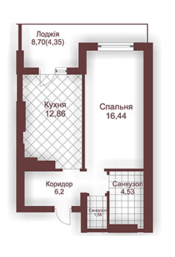 1-комнатная 46 м² в ЖК 5th Avenue от застройщика, Львов