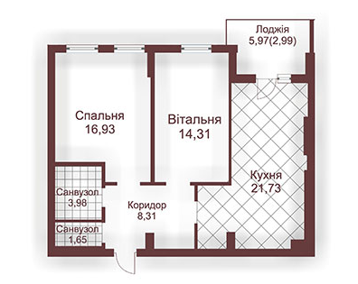 2-комнатная 70 м² в ЖК 5th Avenue от застройщика, Львов