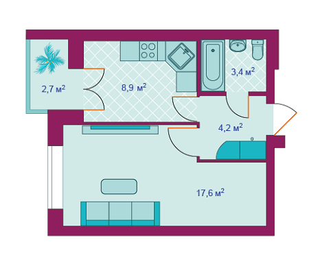 1-комнатная 36.9 м² в ЖК Алфавит от 8 000 грн/м², г. Ирпень