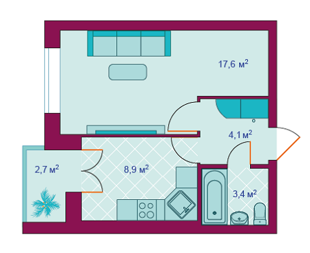 1-комнатная 36.8 м² в ЖК Алфавит от 8 000 грн/м², г. Ирпень