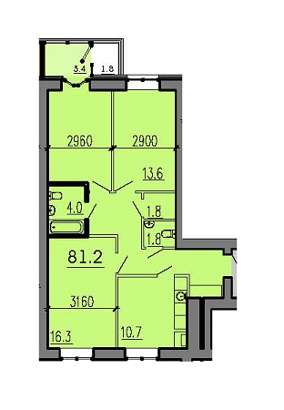 3-кімнатна 82.2 м² в ЖК Пурпурові Вітрила від 12 500 грн/м², Дніпро