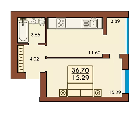 1-комнатная 36.7 м² в ЖК Lemongrass от 18 100 грн/м², г. Ирпень