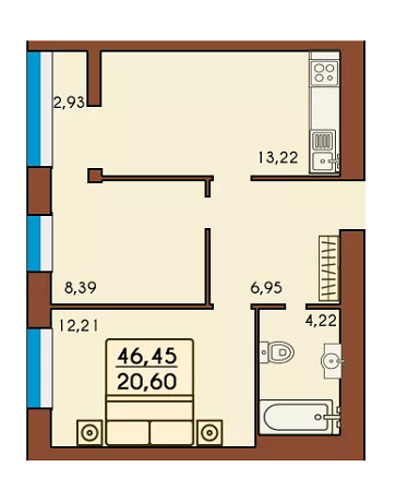 2-кімнатна 46.45 м² в ЖК Lemongrass від 15 330 грн/м², м. Ірпінь